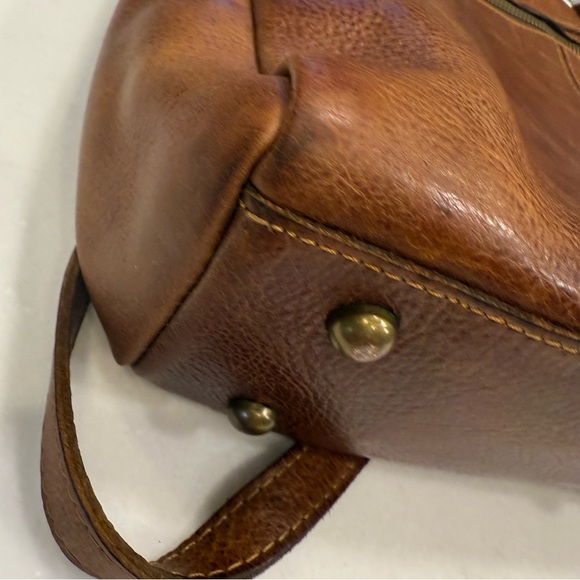 Patricia Nash Poppy Tote Heritage Shoulder Bag, Italian Leather, Tan, Top Zip - Picture 9 of 16